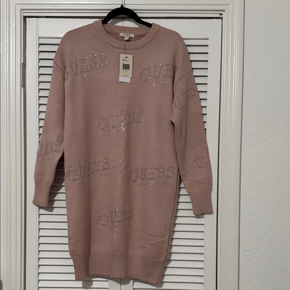 GUESS Blush Long Sleeve Sweater Dress